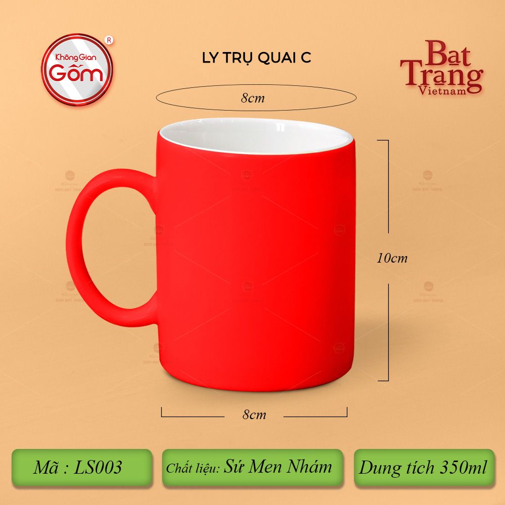 Ly Trụ Quai C Men Matt