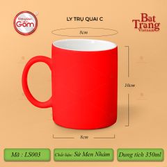 Ly Trụ Quai C Men Matt