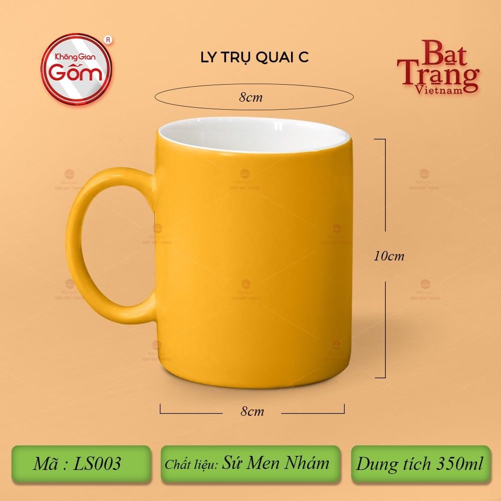 Ly Trụ Quai C Men Matt