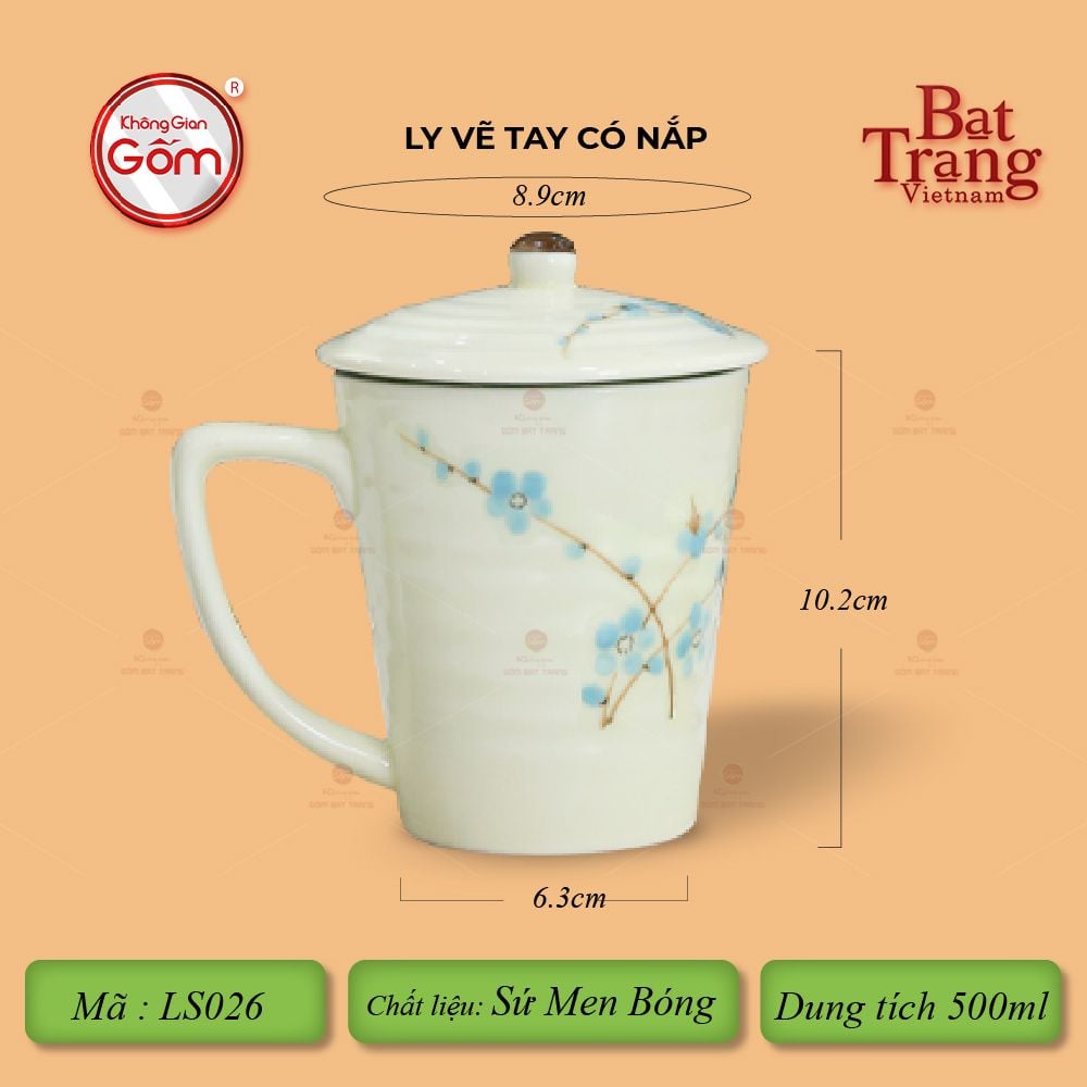 Ly Vẽ Tay Có Nắp