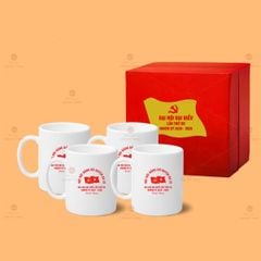 Bộ Ly Trụ Quai C Men Trắng