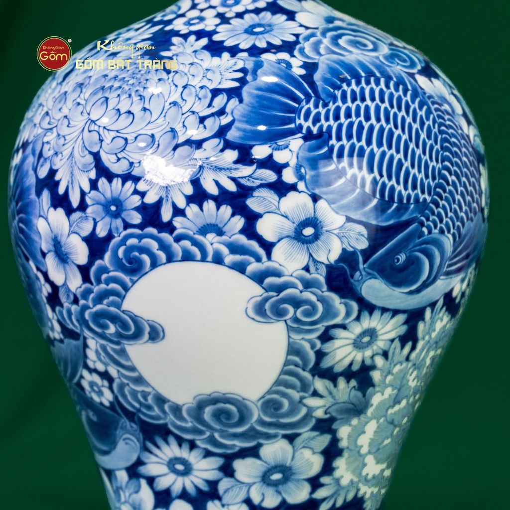 Mai Bình Hoa Ngư Tụ Khánh Lam Ngọc Bình An