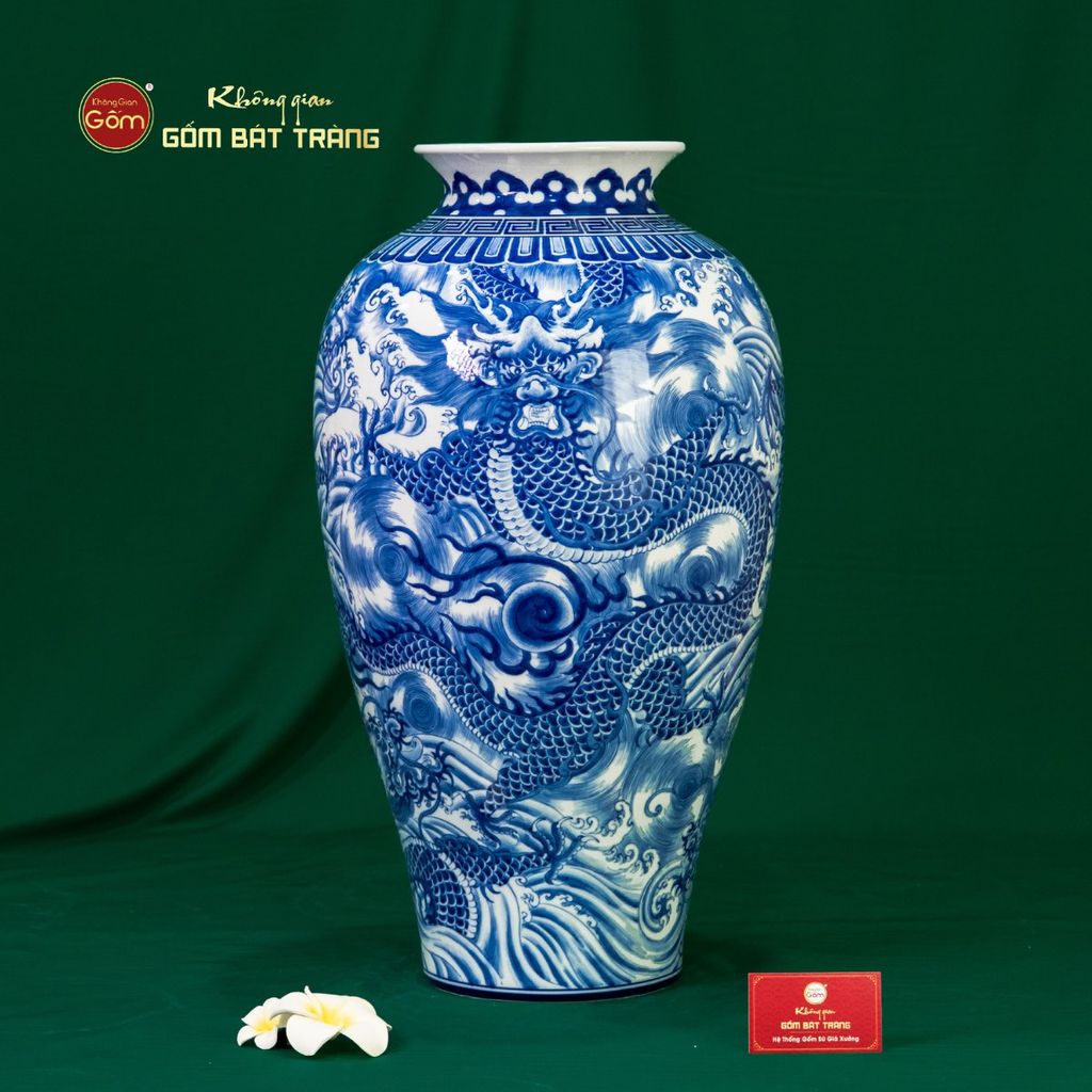 Mai Bình Men Lam Ngũ Long Khởi Thủy Thăng Vân