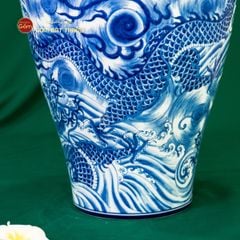 Mai Bình Men Lam Ngũ Long Khởi Thủy Thăng Vân