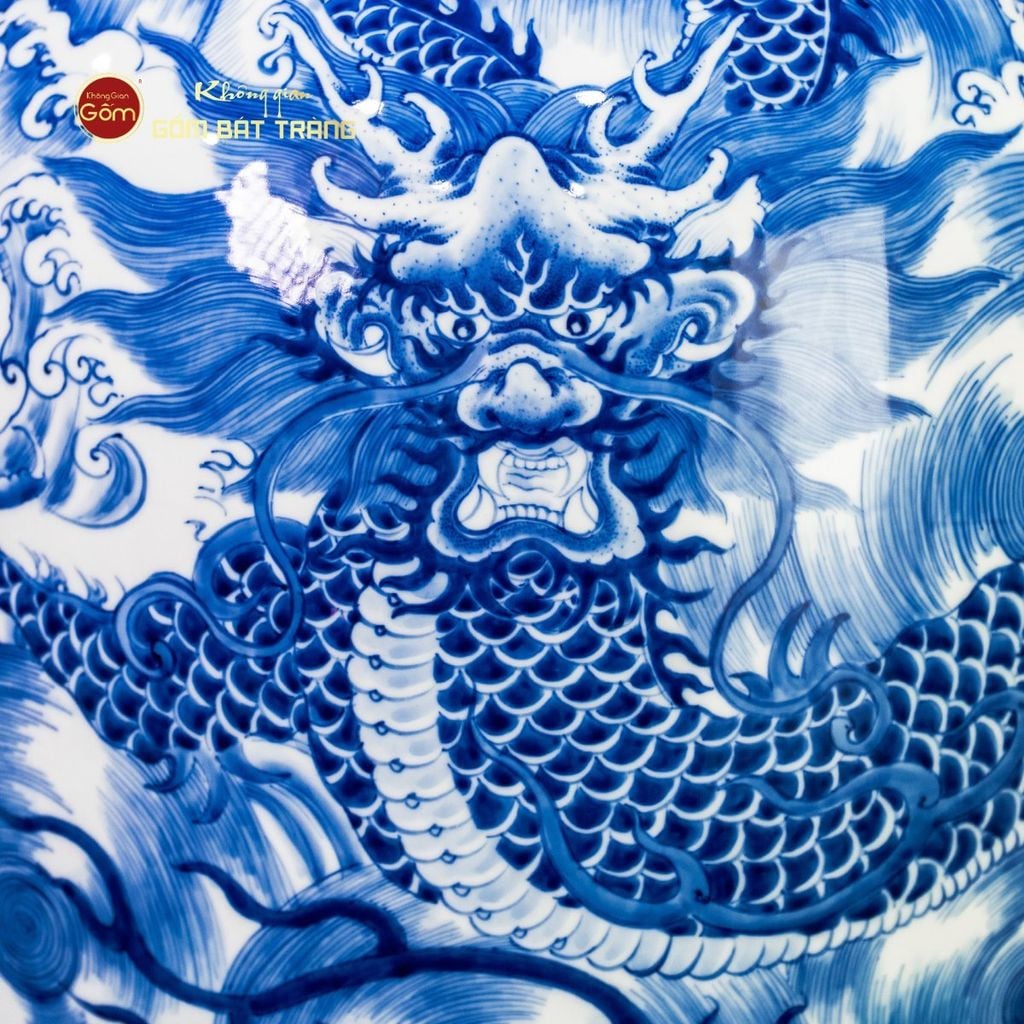 Mai Bình Men Lam Ngũ Long Khởi Thủy Thăng Vân