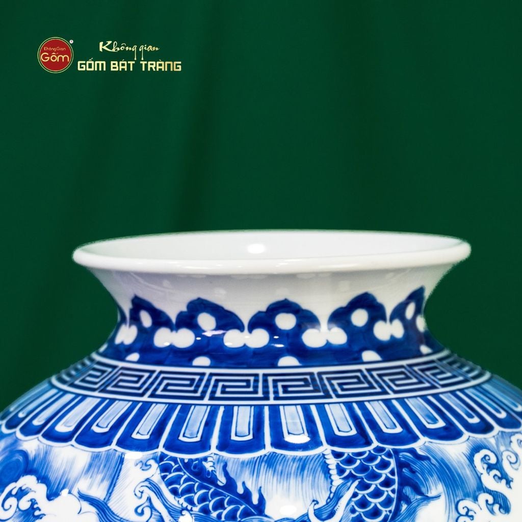 Mai Bình Men Lam Ngũ Long Khởi Thủy Thăng Vân