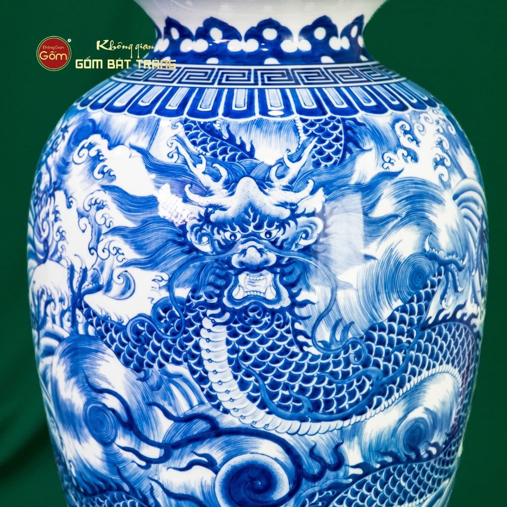 Mai Bình Men Lam Ngũ Long Khởi Thủy Thăng Vân