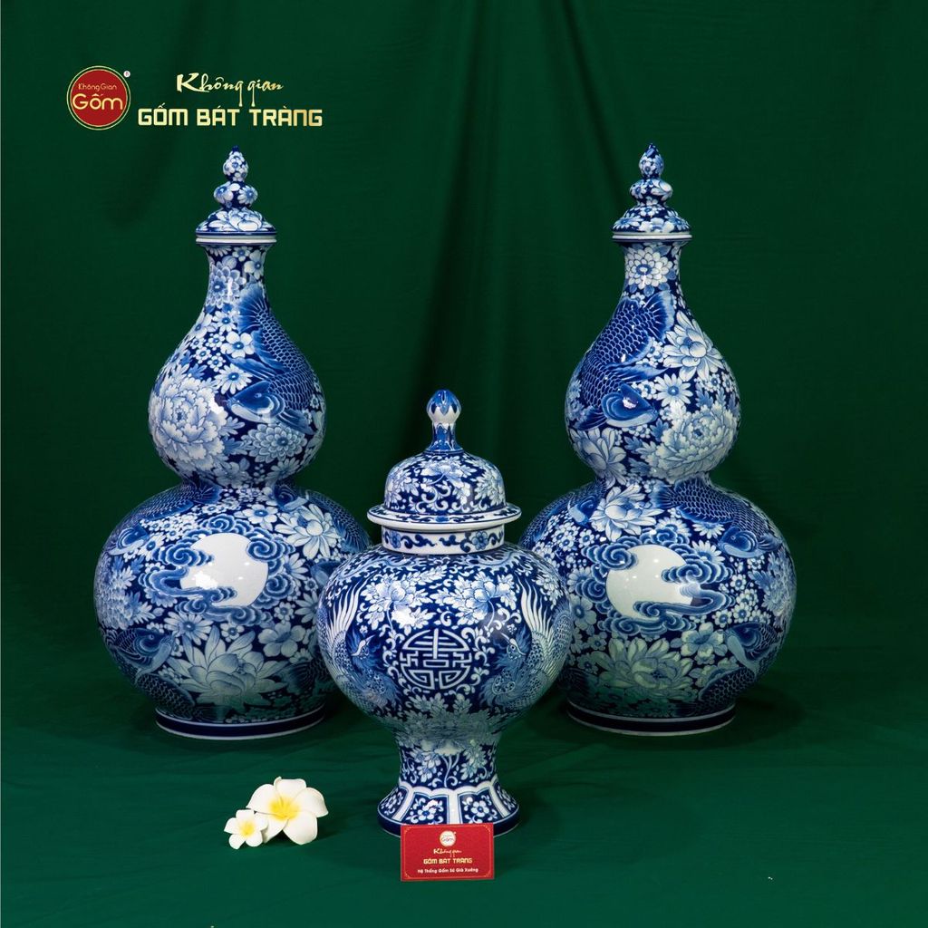 Mai Bình Hoa Ngư Tụ Khánh Lam Ngọc Bình An