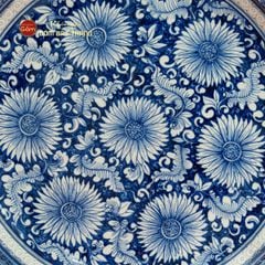 Đĩa Trưng Bày Men Xanh Bách Hoa Phú Quý