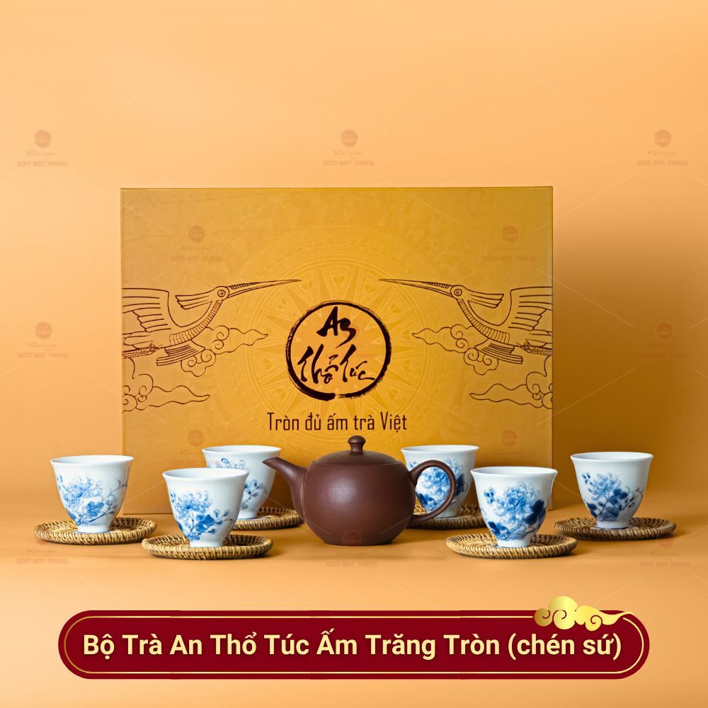 Bộ Ấm Chén An Thổ Túc Trăng Tròn (Chén sứ)