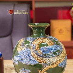 Quả Hút Lộc Cá Chép Hóa Rồng Đắp Nổi Vẽ Vàng