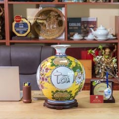 Quả Hút Lộc Hoa Phú Quý Tấn Tài Tấn Lộc Vẽ Vàng