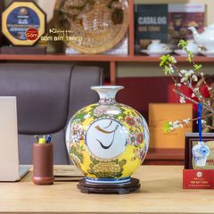 Quả Hút Lộc Hoa Phú Quý Vạn Sự Như Ý Vẽ Vàng