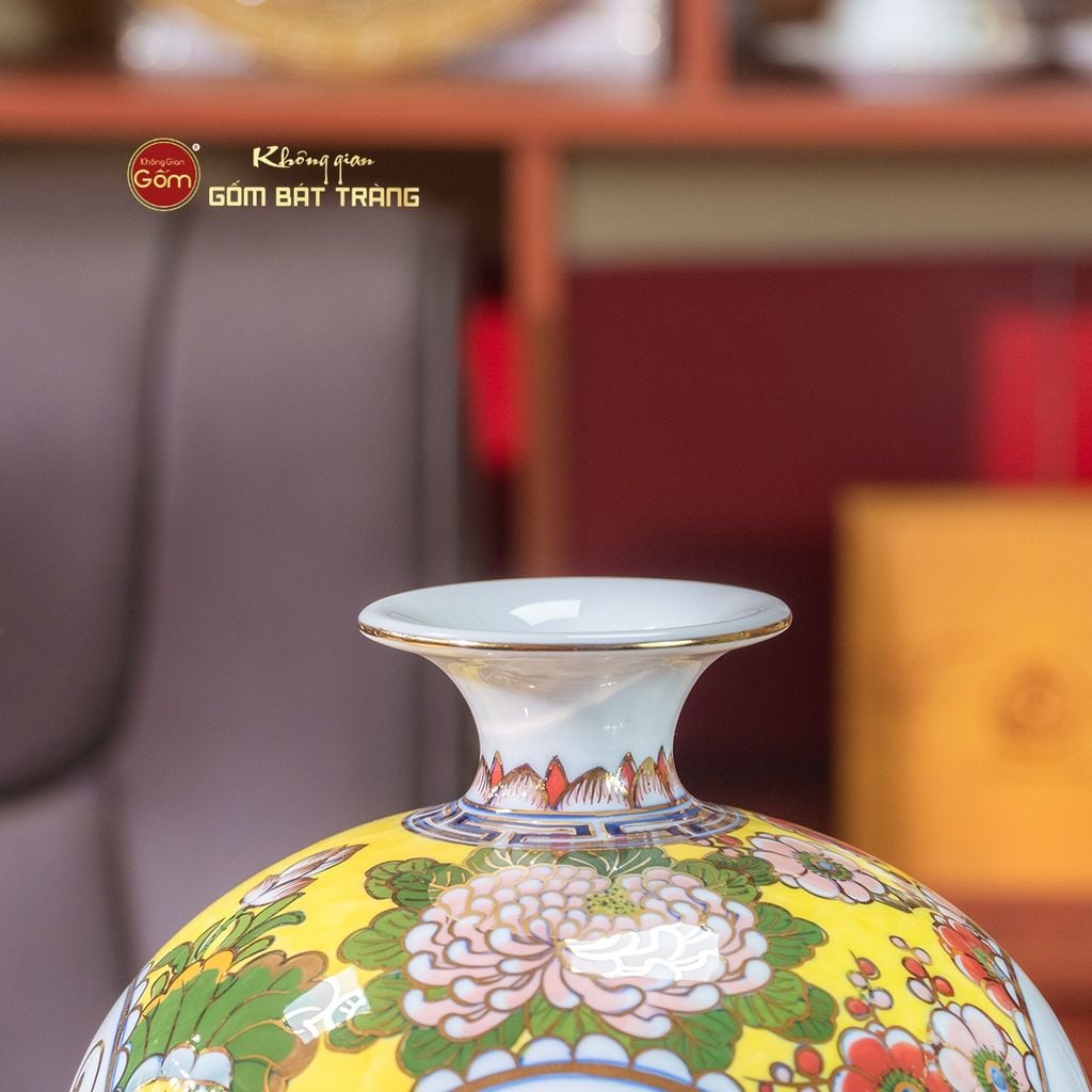 Quả Hút Lộc Hoa Phú Quý Vạn Sự Như Ý Vẽ Vàng