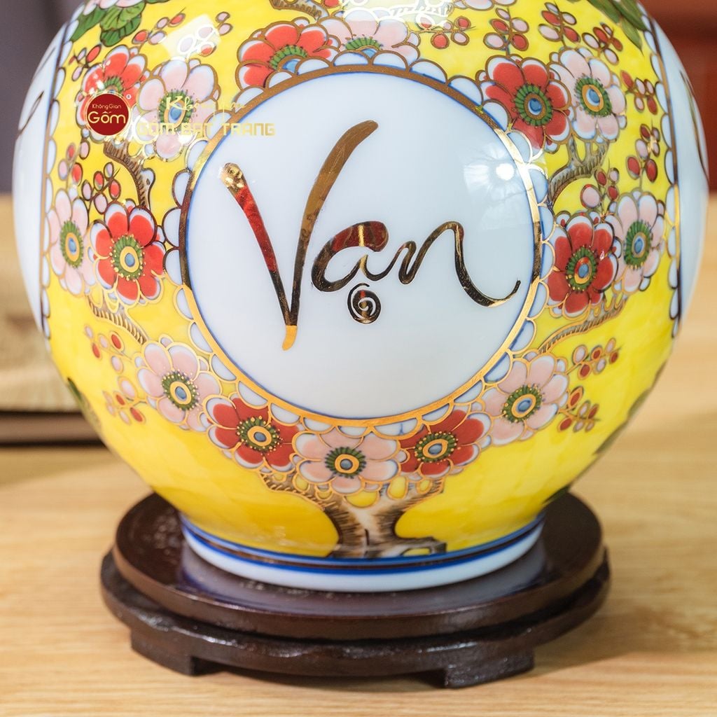 Quả Hút Lộc Hoa Phú Quý Vạn Sự Như Ý Vẽ Vàng