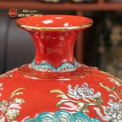 Quả Hút Lộc Men Đỏ Phúc Lộc Thọ Vẽ Vàng