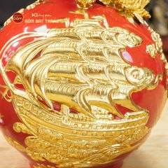 Quả Hút Lộc Men Đỏ Thuận Buồm Xuôi Gió Dát Vàng