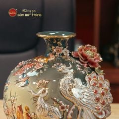 Quả Hút Lộc Công Danh Phú Quý Đắp Nổi Vẽ Vàng