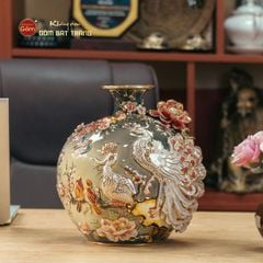 Quả Hút Lộc Công Danh Phú Quý Đắp Nổi Vẽ Vàng