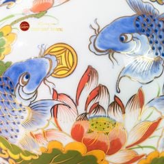 Quả Hút Lộc Nhị Cảnh Cá Chép Thuận Buồm Vẽ Vàng