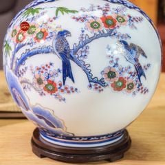 Quả Hút Lộc Nhị Cảnh Én Đào Thuận Buồm Vẽ Vàng