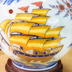 Quả Hút Lộc Nhị Cảnh Mã Đáo Thuận Buồm Vẽ Vàng