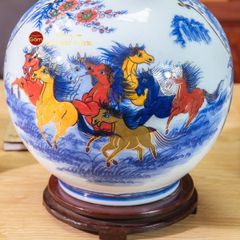 Quả Hút Lộc Nhị Cảnh Mã Đáo Thuận Buồm Vẽ Vàng