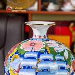 Quả Hút Lộc Nhị Cảnh Niên Niên Hữu Dư Thuận Buồm Vẽ Vàng