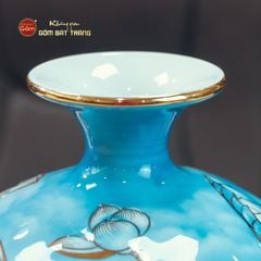 Quả Hút Lộc Niên Niên Hữu Dư Chạm Nổi Vẽ Vàng