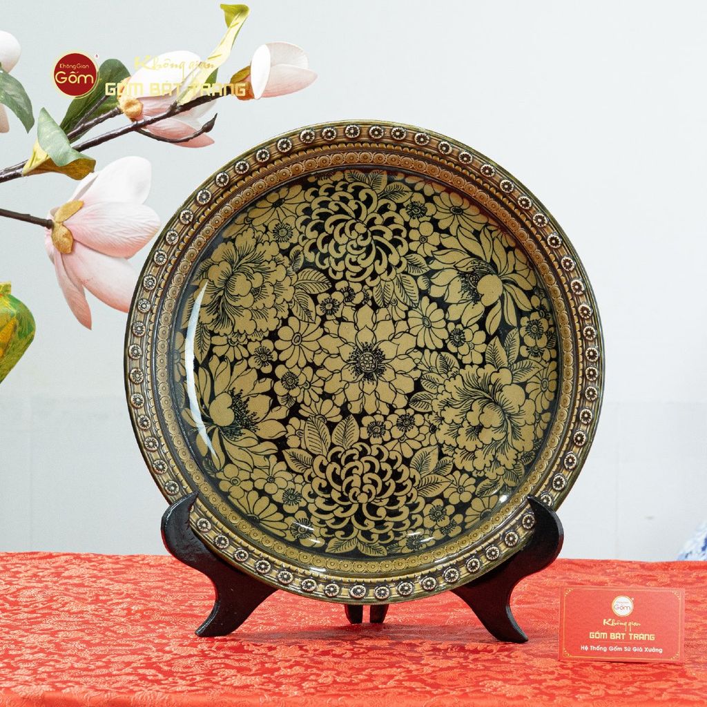 Đĩa Trưng Bày Hoa Phú Quý Cát Tường
