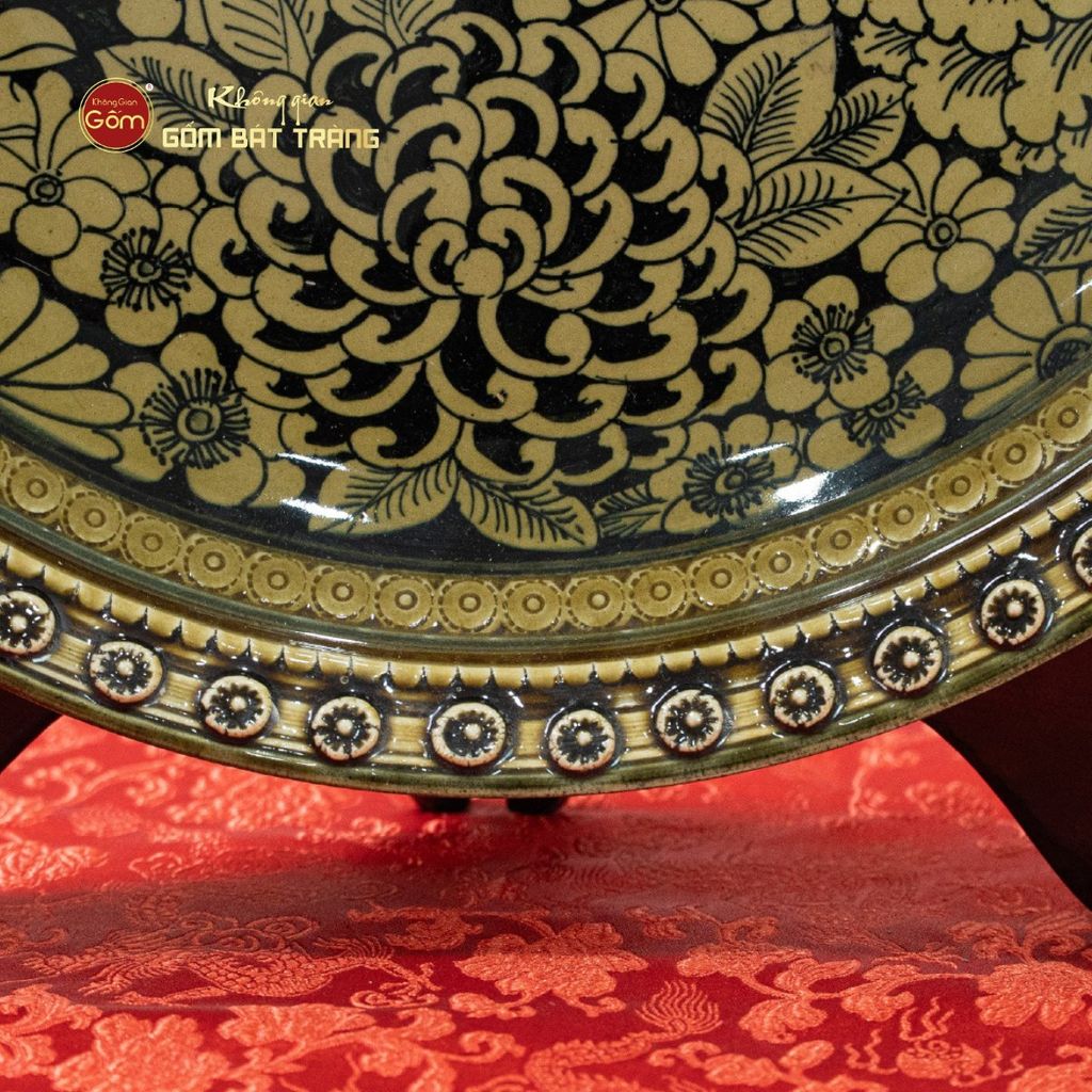 Đĩa Trưng Bày Hoa Phú Quý Cát Tường