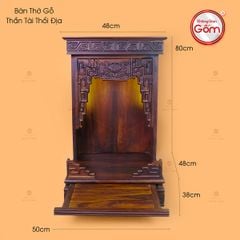 Bàn Thờ Thần Tài Thổ Địa Gỗ Muồng