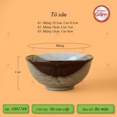 Bộ Bát Đĩa Bát Tràng Men Hỏa Biến Ba Màu