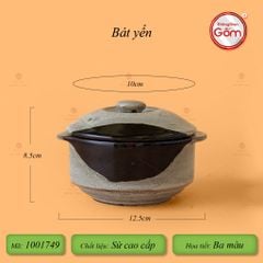 Bộ Bát Đĩa Bát Tràng Men Hỏa Biến Ba Màu