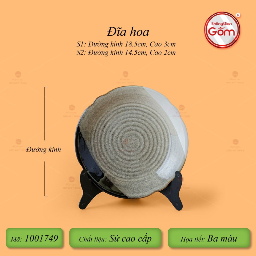 Bộ Bát Đĩa Bát Tràng Men Hỏa Biến Ba Màu