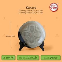 Bộ Bát Đĩa Bát Tràng Men Hỏa Biến Ba Màu