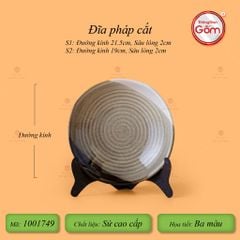 Bộ Bát Đĩa Bát Tràng Men Hỏa Biến Ba Màu