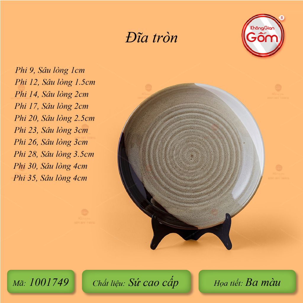 Bộ Bát Đĩa Bát Tràng Men Hỏa Biến Ba Màu