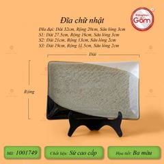 Bộ Bát Đĩa Bát Tràng Men Hỏa Biến Ba Màu
