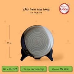 Đĩa Tròn Sâu Lòng Ba Màu