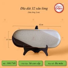 Đĩa Dài Sâu Lòng Ba Màu