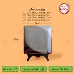 Đĩa Vuông Ba Màu