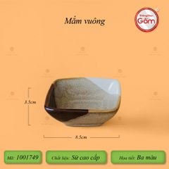 Bộ Bát Đĩa Bát Tràng Men Hỏa Biến Ba Màu