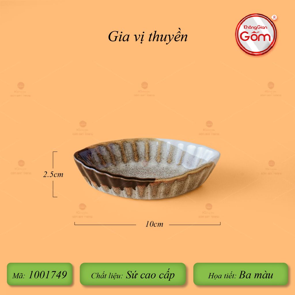 Chén Gia Vị Thuyền Ba Màu