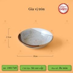 Bộ Bát Đĩa Bát Tràng Men Hỏa Biến Ba Màu