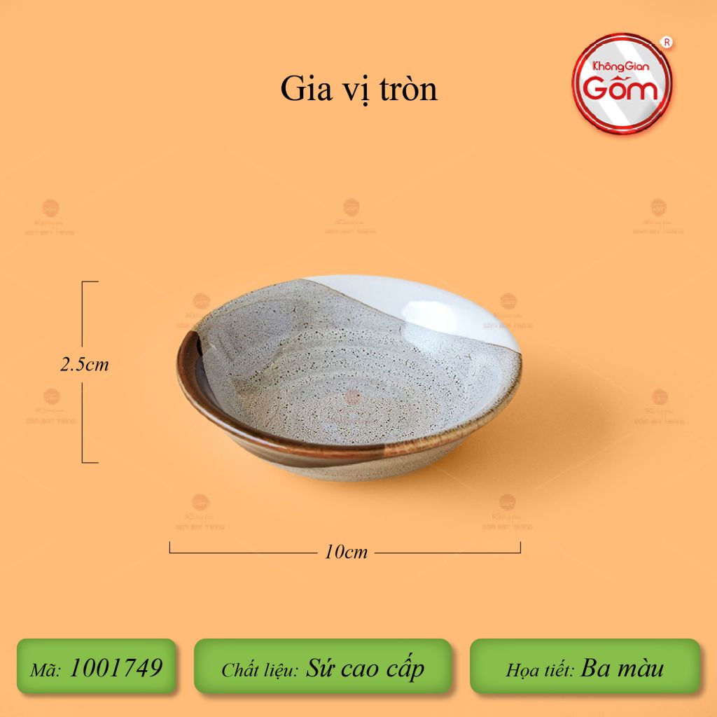 Chén Gia Vị Tròn Ba Màu
