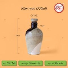 Bộ Bát Đĩa Bát Tràng Men Hỏa Biến Ba Màu