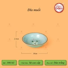 Bộ Bát Đĩa Bát Tràng Men Ngọc Hoa Đào Trắng