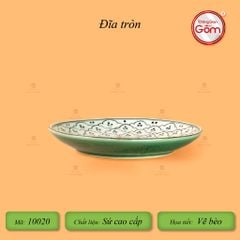 Bộ Bàn Ăn 10 Người (23 món) Men Xanh Ngọc Vẽ Bèo