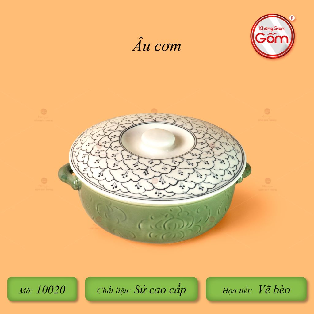Âu Cơm Men Xanh Ngọc Vẽ Bèo
